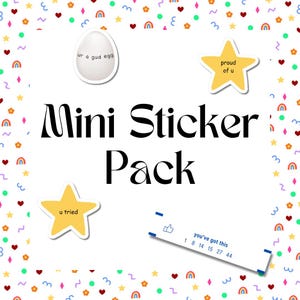 Pack de mini autocollants Affirmation - Autocollants positifs mignons, vinyle mat, agenda, autocollants pour journaux, imperméable, soins personnels, étoiles, cadeau, esthétique