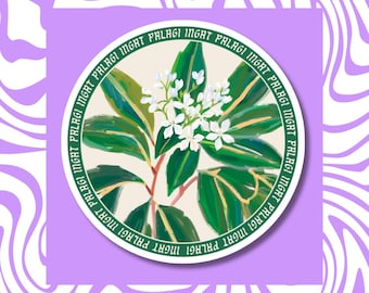 Ingat Palagi Sampaguita Sticker - Solidarity Activism Healing Decal, Filipino, Filipina, Filipinx Culture, Pinoy, Donation