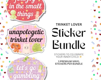 Trinket Lover Sticker Bundle – 3 Pack Collectors Vinyl Sticker Set
