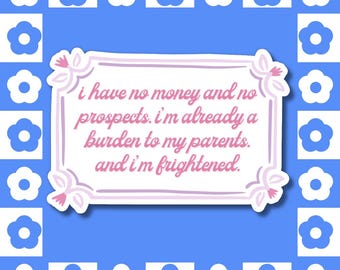 Pride and Prejudice Quote Sticker - Jane Austen Literary Meme Laptop Decal
