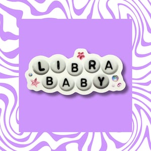 Bébé Balance - Sticker vinyle, Balance, horoscope, astrologie, zodiaque, signe, signe aérien, septembre, octobre, autocollants, anniversaire