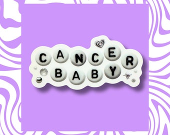 Cancer Baby Sticker - Zodiac Vinyl Decal, Horoscope Sign Astrological Laptop & Water Bottle Accessory