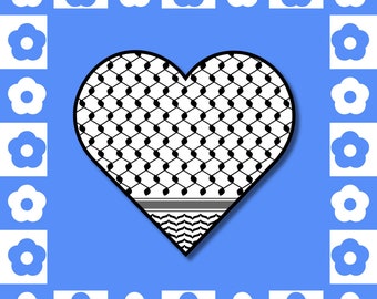 Keffiyeh Sticker - Palestinian Solidarity, Decolonial Resistance, Arab Design