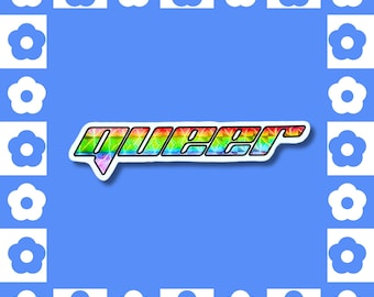 Queer Prismatic Rainbow Sticker – Holographic LGBTQ+ Vinyl Decal