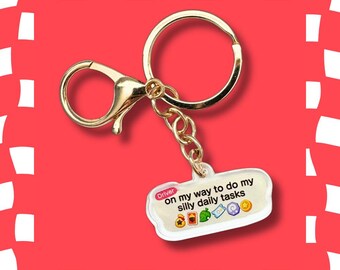 ACNH Inspired Keychain – Cozy Gamer Daily Tasks Acrylic Charm
