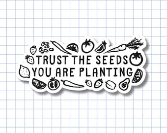 Trust the Seeds You Are Planting Sticker – Mental Health Affirmation, Waterproof Vinyl