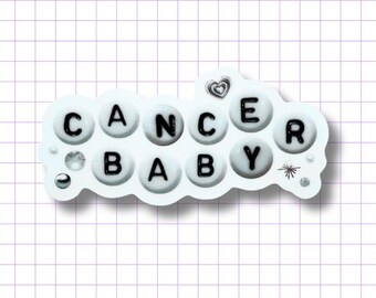 Cancer Baby Sticker - Zodiac Vinyl Decal, Horoscope Sign Astrological Laptop & Water Bottle Accessory