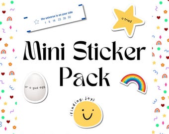 Mini Affirmation Sticker Pack – Pastel Vinyl Positivity Reminders