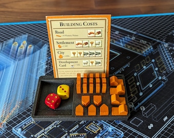 3D Printed Settlers of Catan Game Piece Organizer Tray