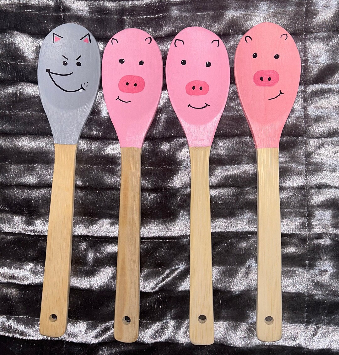 3 Little Pigs Story Spoons Etsy UK
