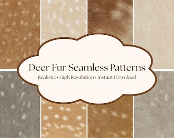 Neutral Deer Fur, Seamless Pattern, Animal Print Pattern, Western Leather, Leather Pattern