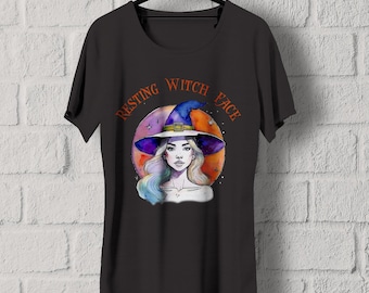 Resting Witch Face T-Shirt | Women's Halloween Tee | Witchy Graphic Shirt