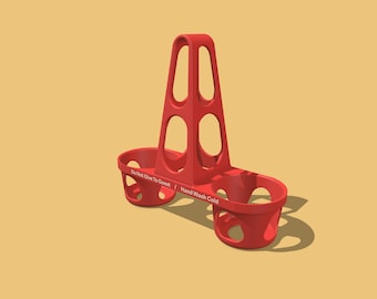 3D Printed PLA 2-Cup Carrier: Stackable Drink Holder