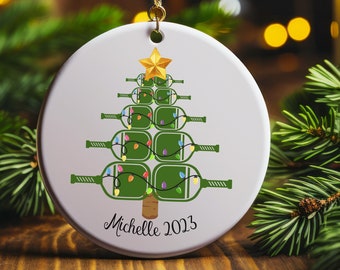 Personalized Pickleball Christmas Ornament - A Unique Pickleball Gift for Pickleball Lovers-Customized Paddle Tree-Pickleball Enthusiast
