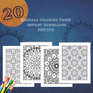 Mandala Bliss: Adult coloring Page Downloads | Printable Coloring Page | Mandala Art Printable | Zen Digital Art Printable