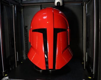 3D Printed Praetorian Guard Helmet – DIY Kit or Fully Assembled – Gloss Red Finish, Hobart Welding Visor, Star Wars Cosplay Prop