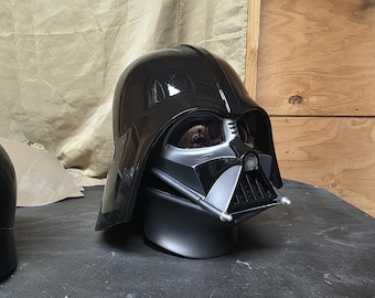 Handmade Darth Vader Helmet – 3D Printed, Gunmetal Finish, Real Metal Mesh – Obi-Wan Kenobi Series – Custom Cosplay Prop