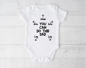 Dad Instructions Onesie, New Baby Gift, First Time Dad Gift, New Dad Gift, Baby Onesie, Baby Announcement Onesie, Coming Home Outfit