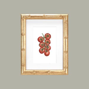 Tomato Watercolor Art Print – 4×6 or 5×7 | Kitchen Wall Art, Garden-Inspired Decor