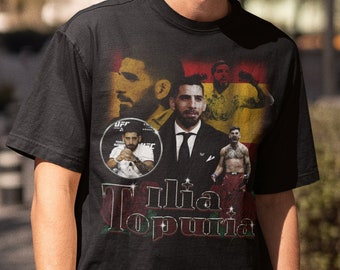 Ilia Topuria El Matador T-shirt MMA vintage des années 90 avec collage graphique