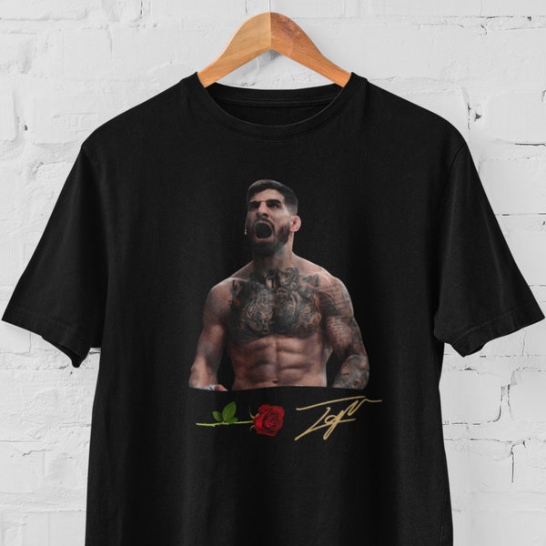 Ilia Topuria The Matador MMA Silhouette Signature Rose T-Shirt