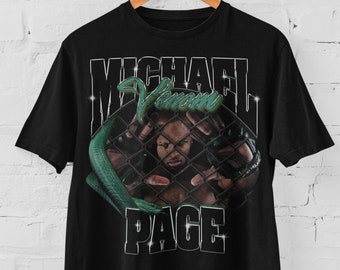 Michael Venom Page MVP MMA Vintage 90s Retro Graphic Collage T-Shirt