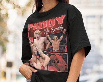 Paddy Pimblett The Baddy MMA Vintage 90s Retro Graphic Collage T-Shirt