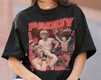 Paddy Pimblett The Baddy MMA T-shirt à collage graphique rétro vintage des années 90