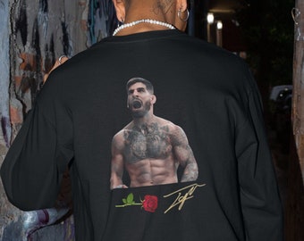 Ilia Topuria The Matador MMA Silhouette Signature Rose With Logo T-Shirt