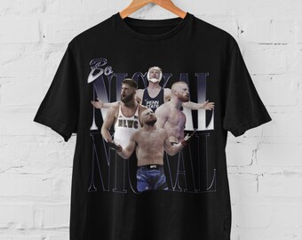 Bo Nickal MMA Vintage 90s Retro Graphic Collage T-Shirt