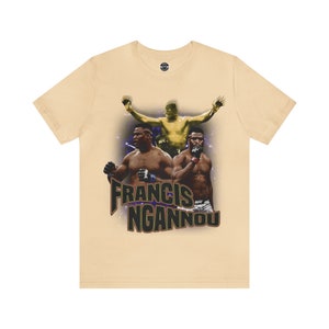 Francis Ngannou The Predator MMA Vintage 90s Retro Graphic Collage T-Shirt image 4