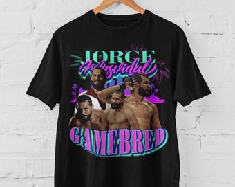 Jorge Masvidal Gamebred MMA Vintage 90s Retro Graphic Collage T-Shirt