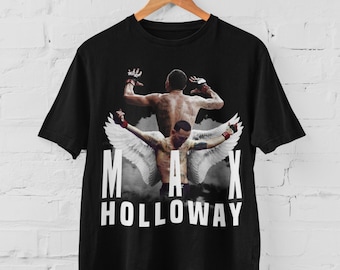 Max Holloway Blessed MMA vintage des années 90 - T-shirt avec collage graphique rétro