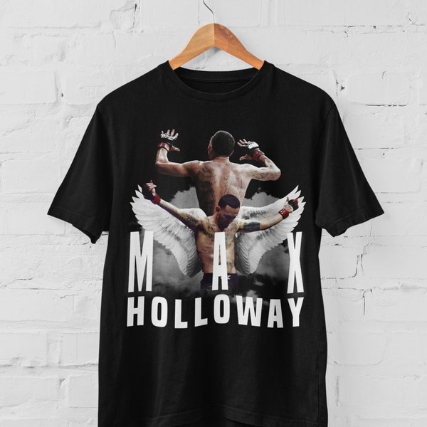 Max Holloway Blessed MMA Vintage 90s Retro Graphic Collage T-Shirt