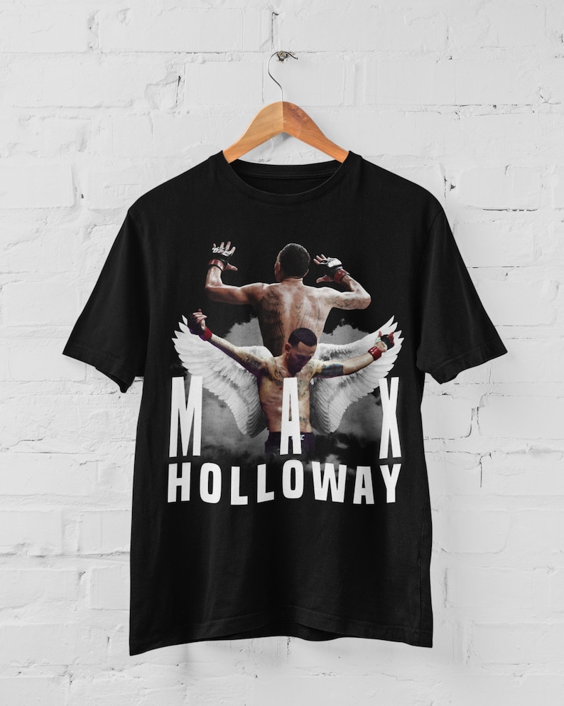 Max Holloway Blessed MMA Vintage 90s Retro Graphic Collage T-Shirt image 1