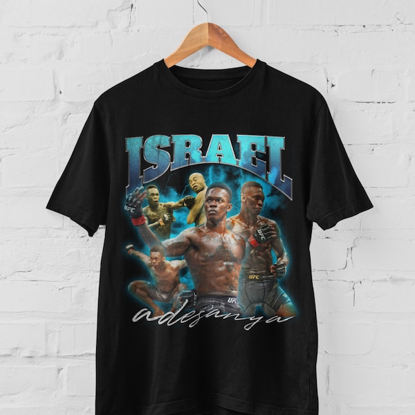 Israel Adesanya The Last Stylebender MMA Vintage 90s Retro Graphic Collage T-Shirt Women