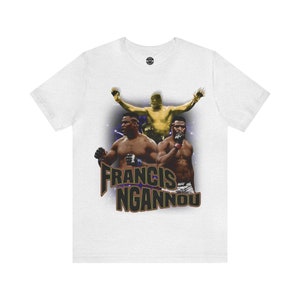 Francis Ngannou The Predator MMA Vintage 90s Retro Graphic Collage T-Shirt image 6