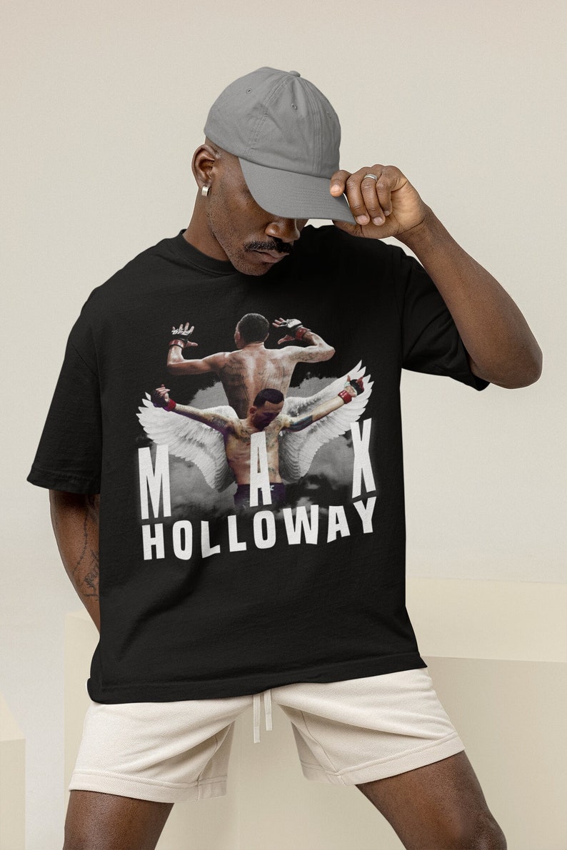 Max Holloway Blessed MMA Vintage 90s Retro Graphic Collage T-Shirt image 2
