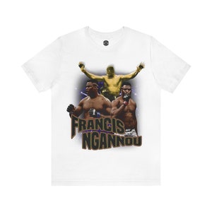 Francis Ngannou The Predator MMA Vintage 90s Retro Graphic Collage T-Shirt image 5