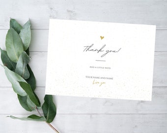 Thank You Card Template, Printable Thank You Card, Editable Thank You Card Template, Modern Thank You Card, Instant Download!