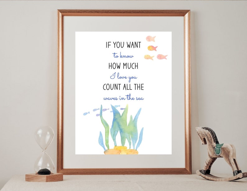 Ocean Themed Wall Art Template, Nursery Wall Art, Digital Decor ...