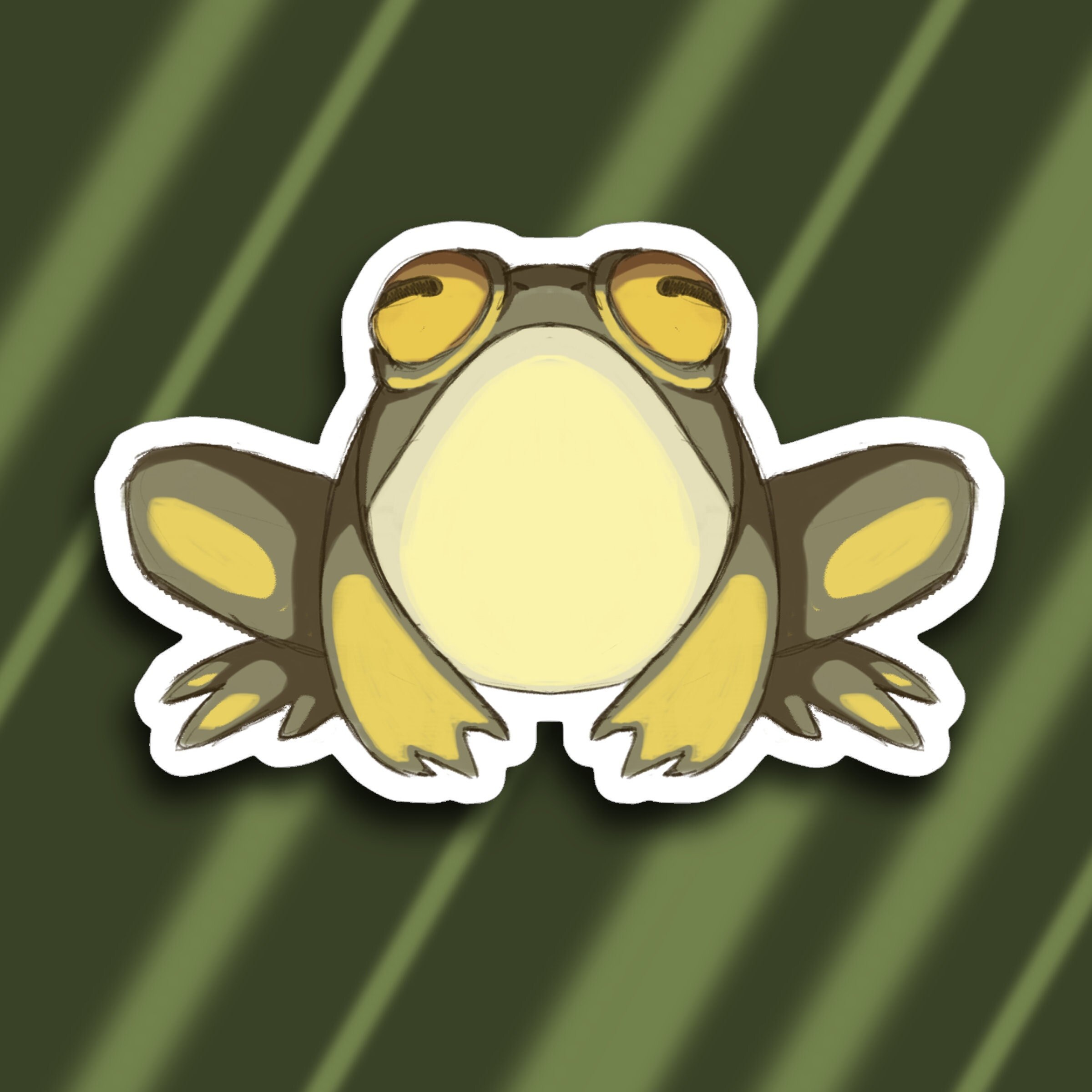 Yellow Frog Sticker Frog Sticker - Etsy