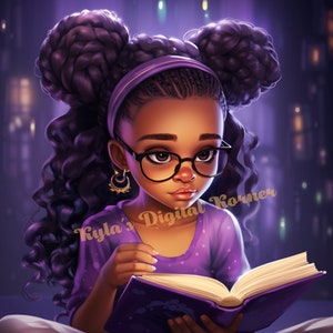 Beautiful Black Girl Magic, Little girl PNG, Afro Fashion, African American clipcart, Planner Tshirt Tumbler Sublimation