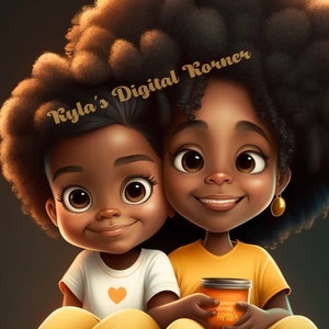 Beautiful Black Girl Magic, Little girl PNG, Afro Fashion, African American clipcart, Planner Tshirt Tumbler Sublimation