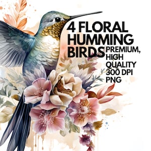 Hummingbird Clipart Digital Illustration Paper Crafting Collage Images Junk Journaling Scrapbook Painting Hummingbird Art Prints Download