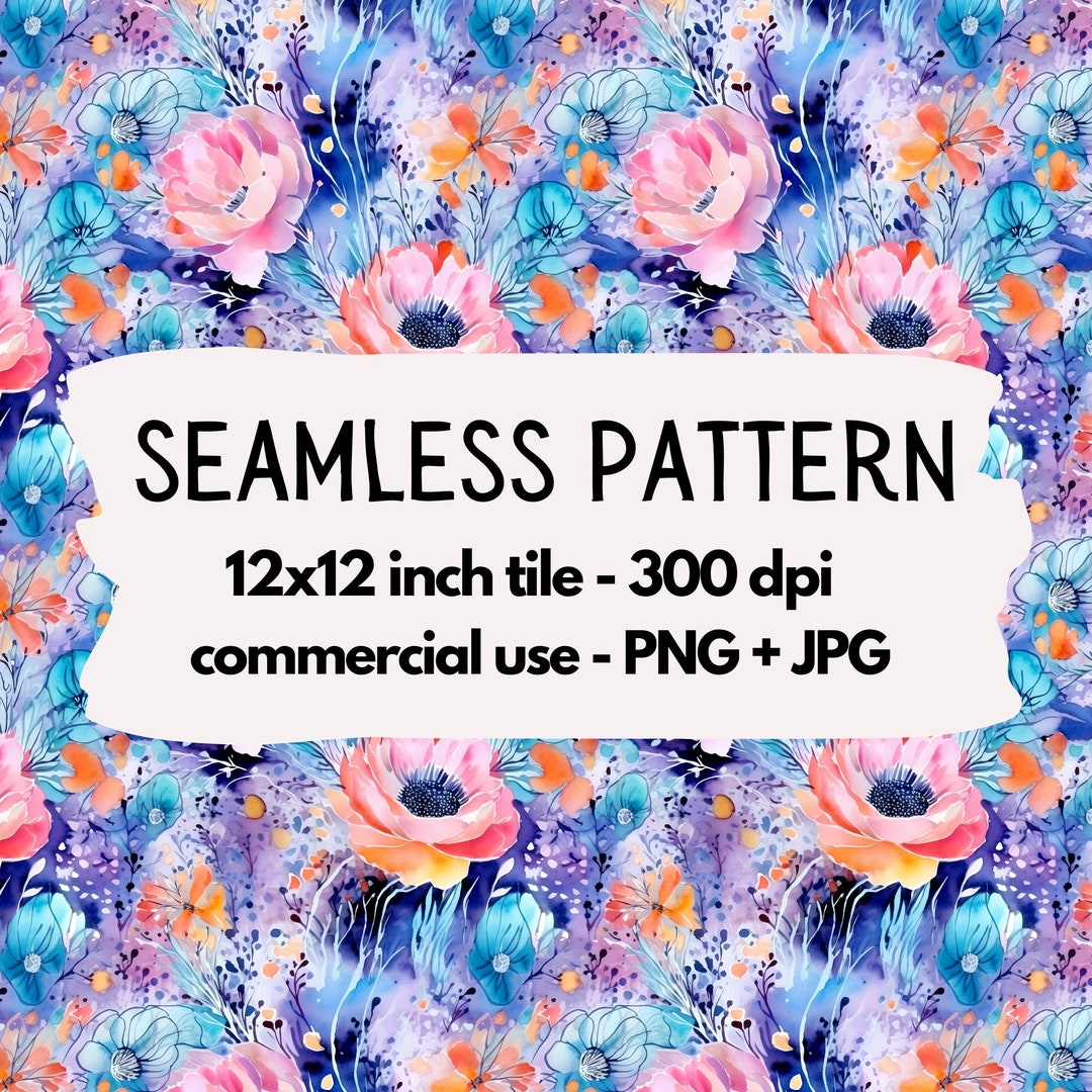 Abstract Floral Seamless Pattern for Commercial Use - Digital Download ...