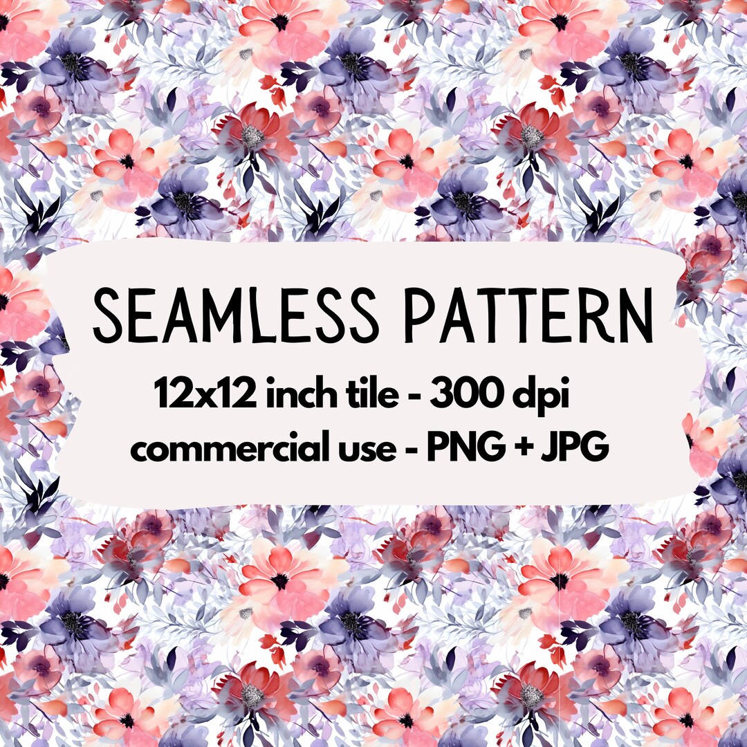 Abstract Floral Seamless Pattern for Commercial Use - Digital Download ...