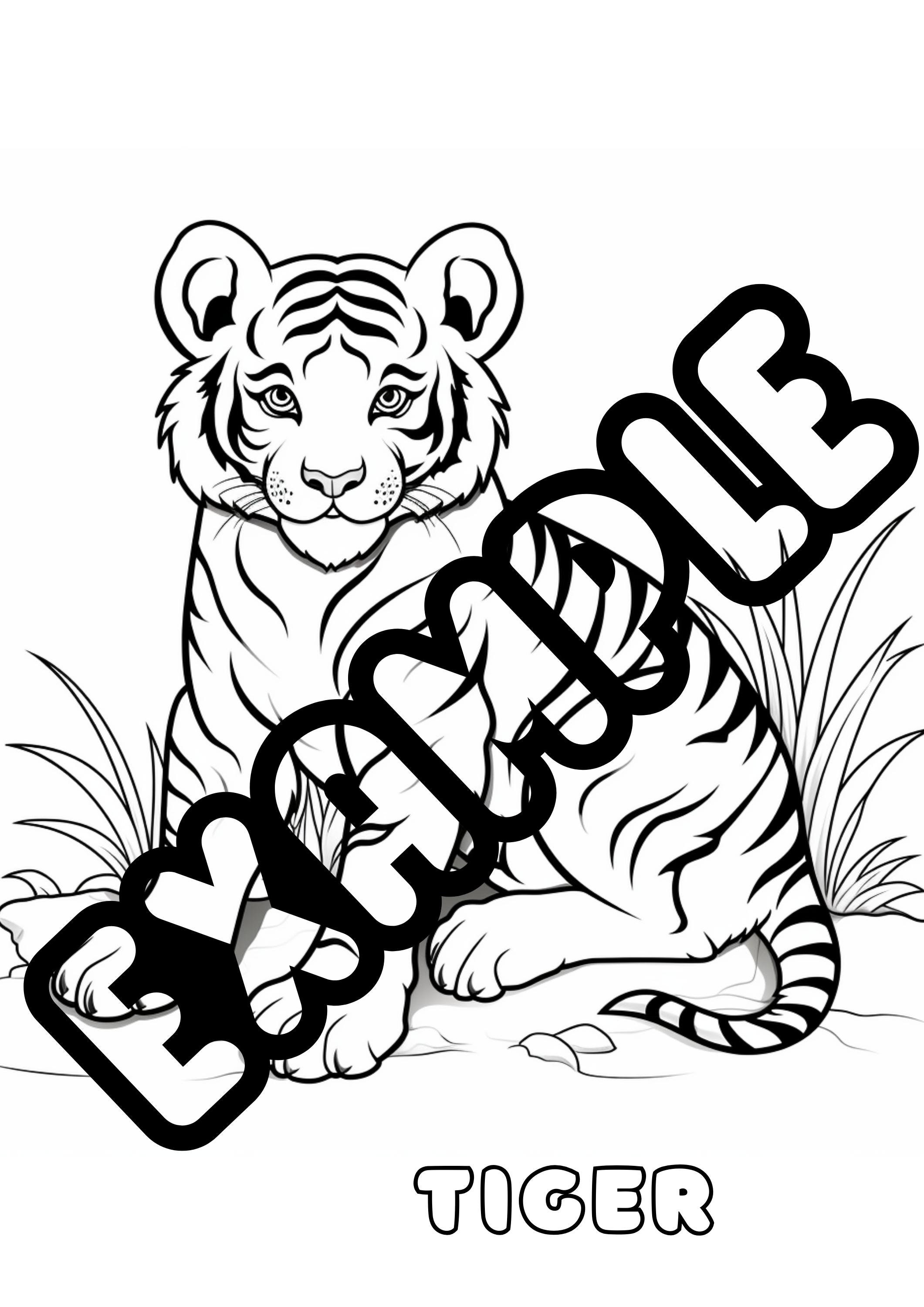 Wild Animals Colouring Book PDF Version - Etsy