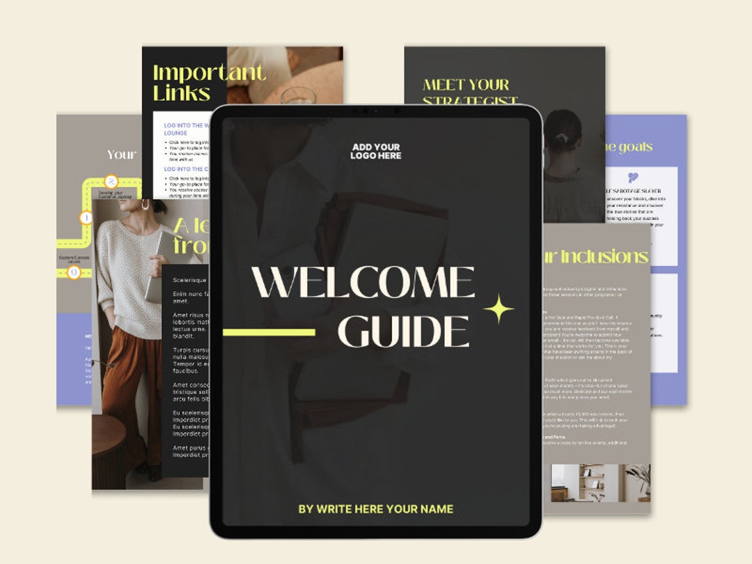 Client Welcome Guide Template Canva Ebook Template Client Welcome Guide ...
