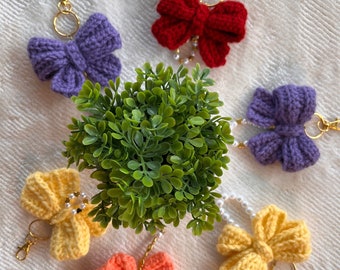 Crochet Bow Keychain